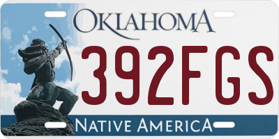 OK license plate 392FGS