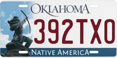 OK license plate 392TXO