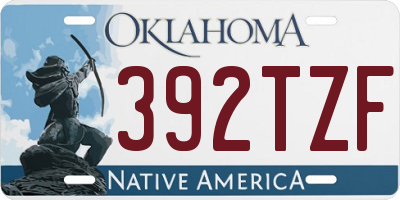 OK license plate 392TZF