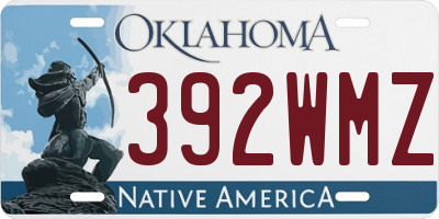 OK license plate 392WMZ