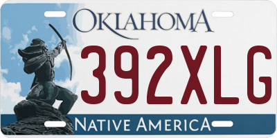 OK license plate 392XLG