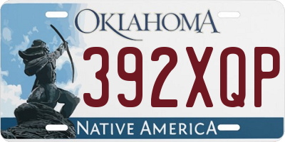 OK license plate 392XQP