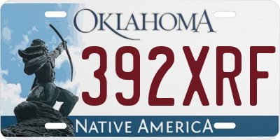 OK license plate 392XRF
