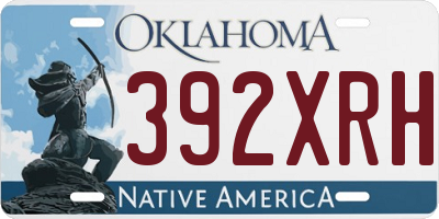 OK license plate 392XRH