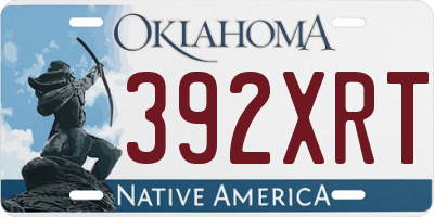 OK license plate 392XRT