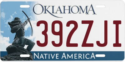 OK license plate 392ZJI