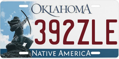 OK license plate 392ZLE