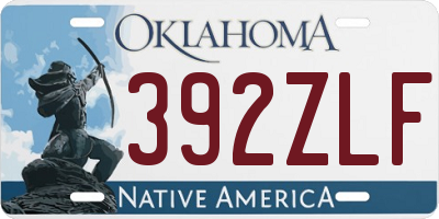 OK license plate 392ZLF