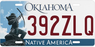 OK license plate 392ZLQ