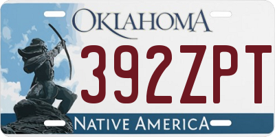 OK license plate 392ZPT