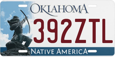 OK license plate 392ZTL