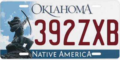 OK license plate 392ZXB