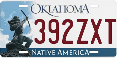 OK license plate 392ZXT