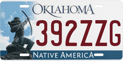 OK license plate 392ZZG