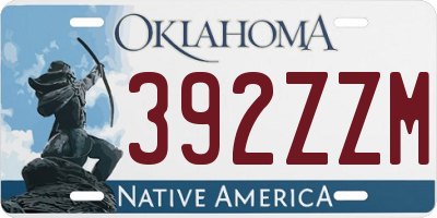 OK license plate 392ZZM
