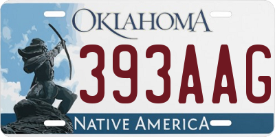 OK license plate 393AAG