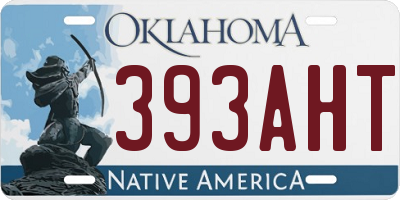 OK license plate 393AHT
