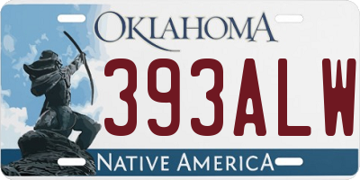 OK license plate 393ALW