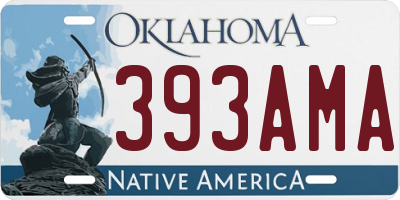OK license plate 393AMA