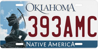 OK license plate 393AMC