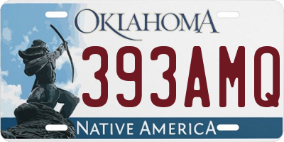 OK license plate 393AMQ