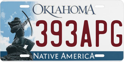 OK license plate 393APG