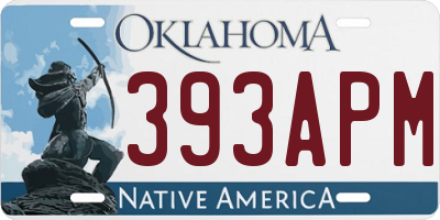 OK license plate 393APM
