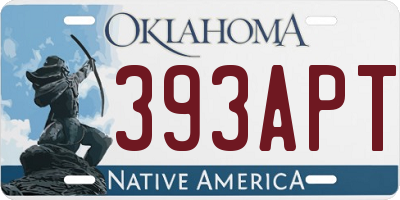 OK license plate 393APT