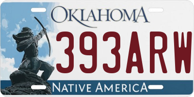 OK license plate 393ARW