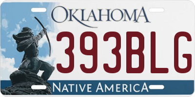 OK license plate 393BLG