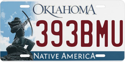 OK license plate 393BMU