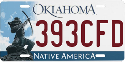 OK license plate 393CFD