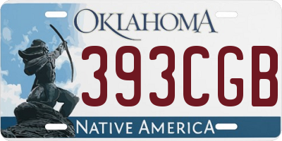 OK license plate 393CGB