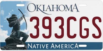 OK license plate 393CGS