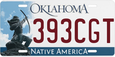 OK license plate 393CGT