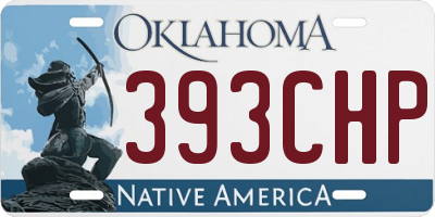 OK license plate 393CHP