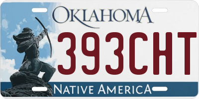 OK license plate 393CHT