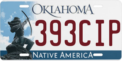 OK license plate 393CIP