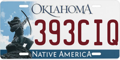OK license plate 393CIQ