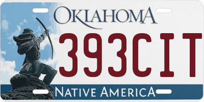 OK license plate 393CIT