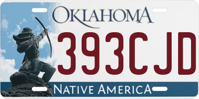 OK license plate 393CJD