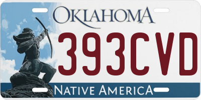 OK license plate 393CVD