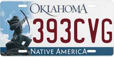 OK license plate 393CVG