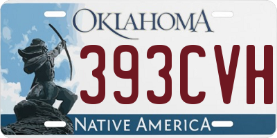 OK license plate 393CVH