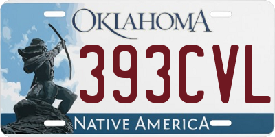 OK license plate 393CVL
