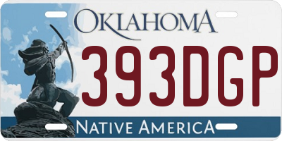 OK license plate 393DGP