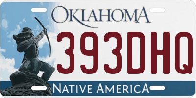 OK license plate 393DHQ