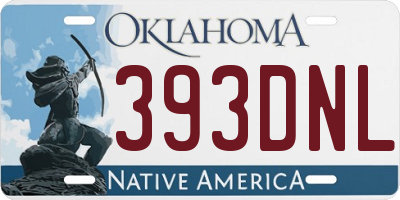 OK license plate 393DNL