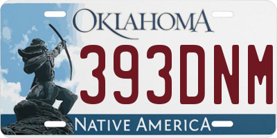 OK license plate 393DNM