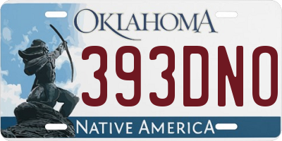 OK license plate 393DNO